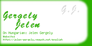 gergely jelen business card